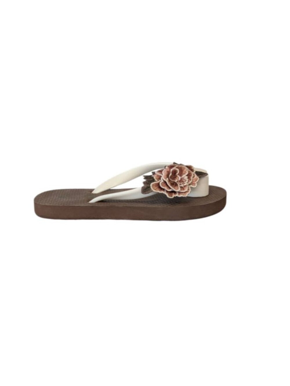 Joyfolie floral rosette flip flops, size T10-11 - O